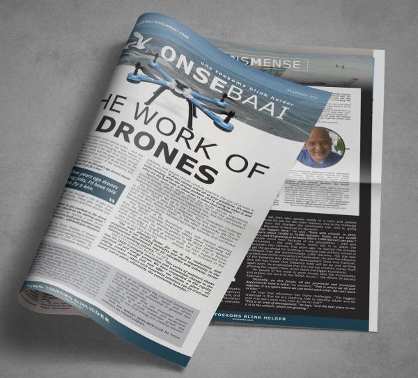 Quarterly Newsletter December 2021 Onsebaai article header showing Freeport Saldanha's first collabaration newspaper for Saldanha Bay